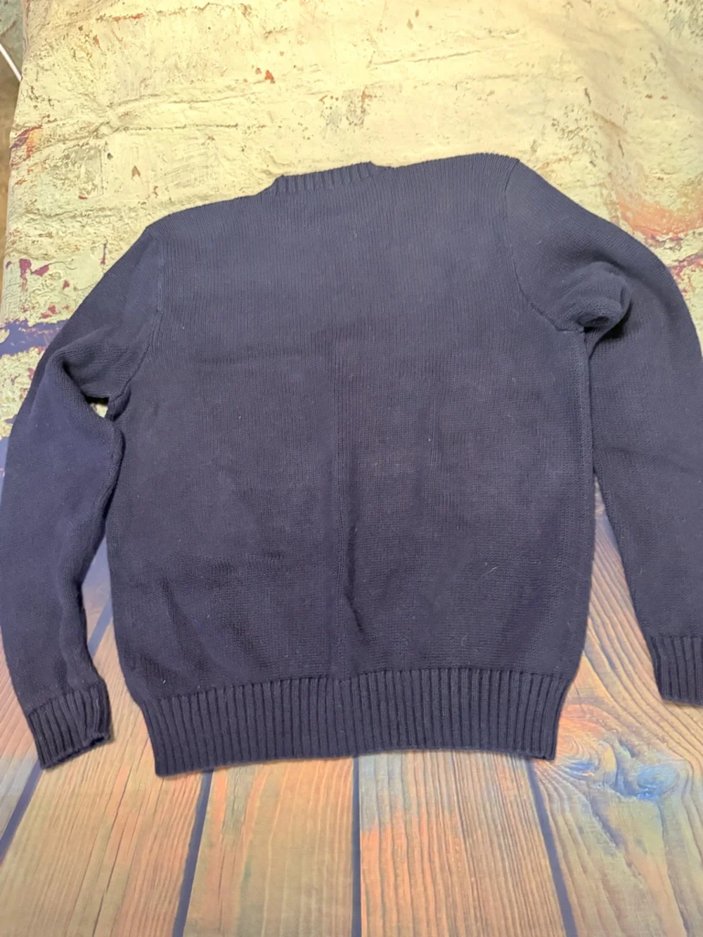 Vtg. 90’sPolo by Ralph Lauren Navy Crewneck Sweater with Red Pony